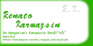 renato karmazsin business card